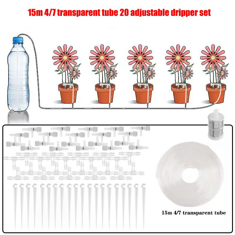 Kit de irrigação por gotejamento de jardim com válvula reguladora