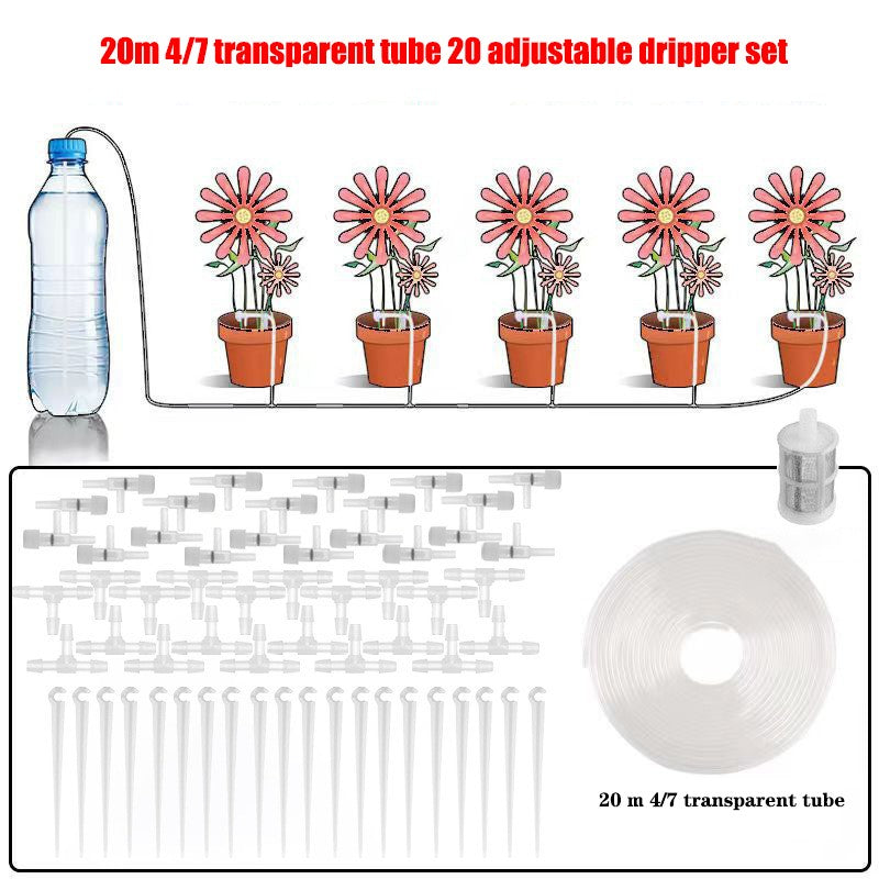 Kit de irrigação por gotejamento de jardim com válvula reguladora
