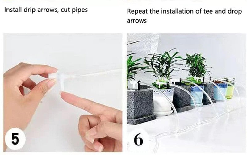 Kit de irrigação por gotejamento de jardim com válvula reguladora