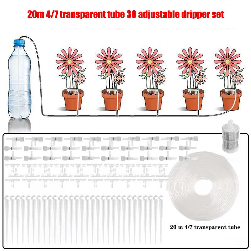 Kit de irrigação por gotejamento de jardim com válvula reguladora