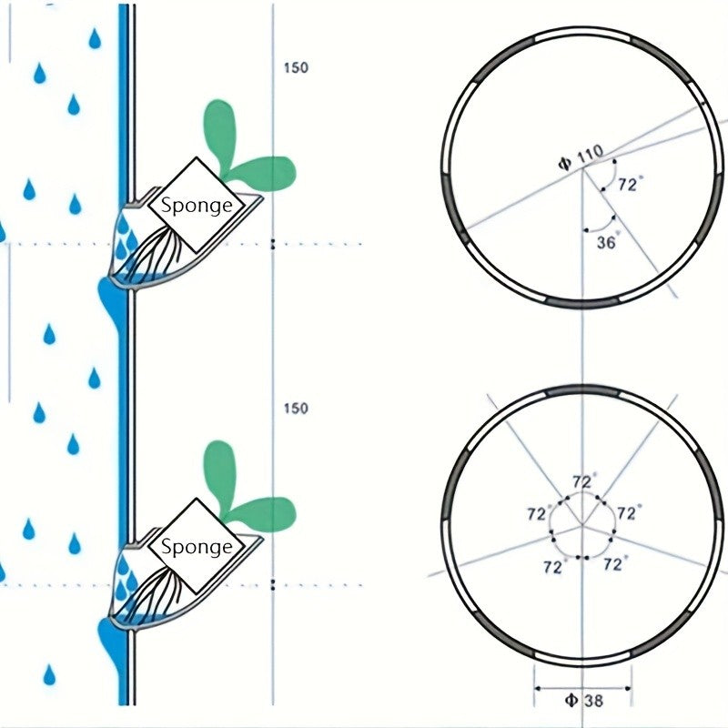 10 conjuntos de potes para hidroponia