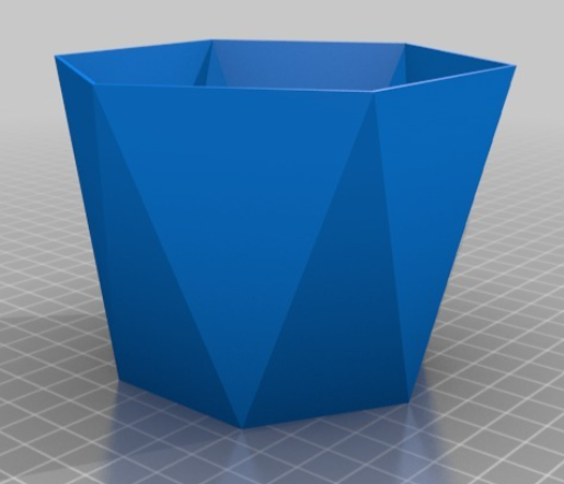 1 Kit com 3 Vasos de flores de Geometria Cor: Preto